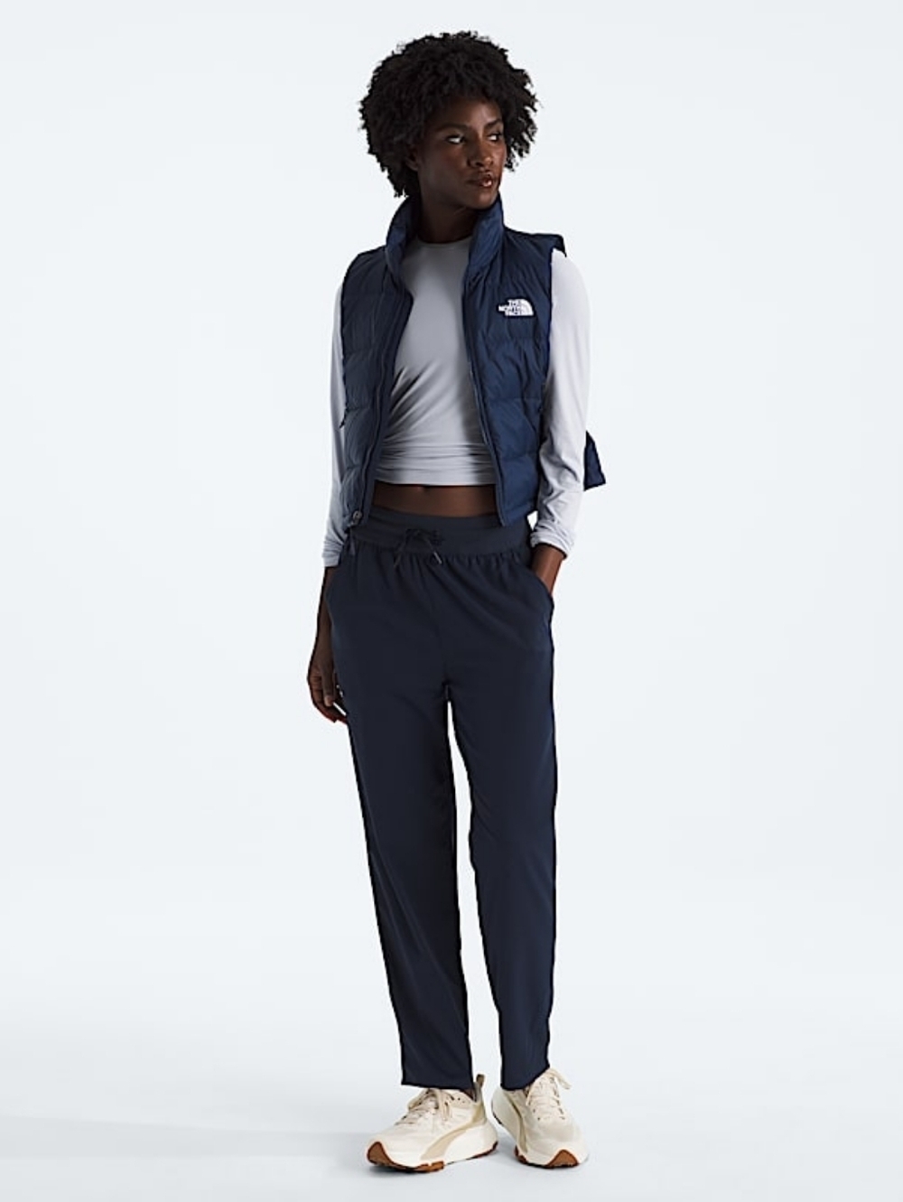 The North Face Cropped Performance Women's Navy Pants Womens Lrg